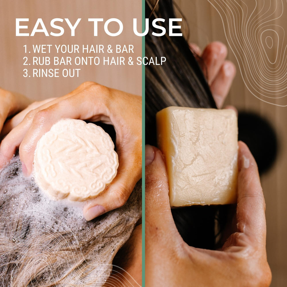 Viori bars on bathroom tray lifestyle image showing tidy, plastic-free routine