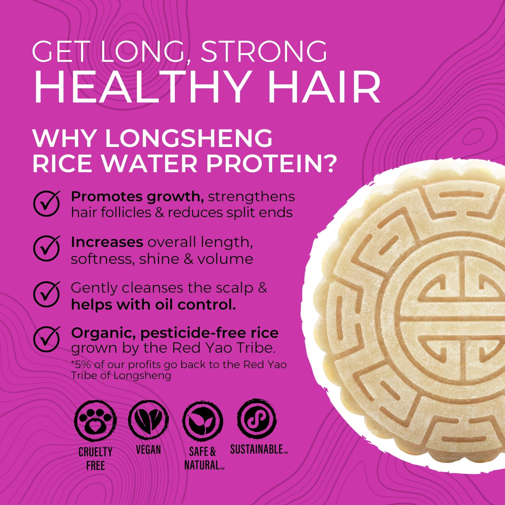 Viori shampoo bar closeup texture highlighting rice-based formulation and gentle cleanse