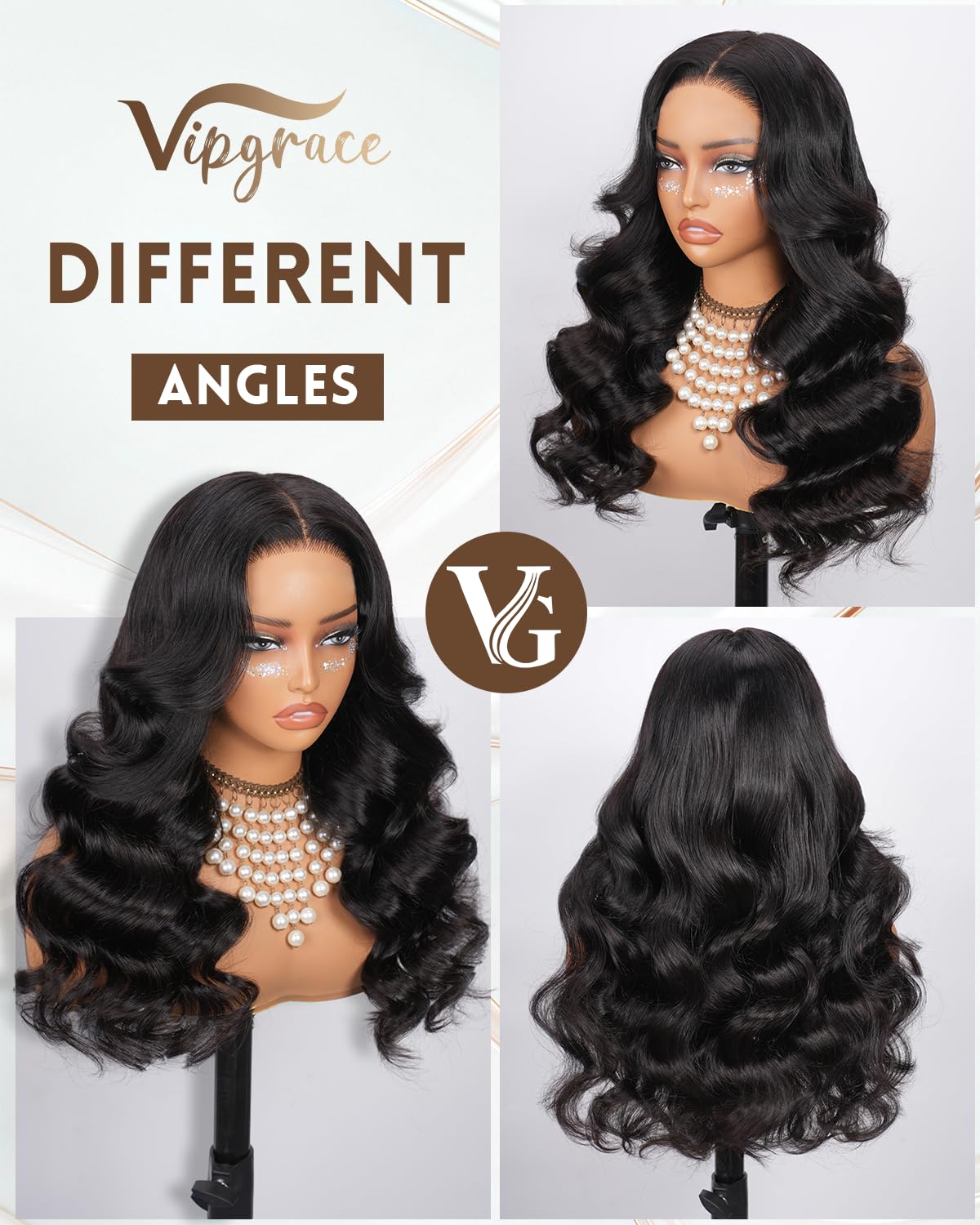 Vipgrace side profile with high ponytail demonstrating versatile styling benefit