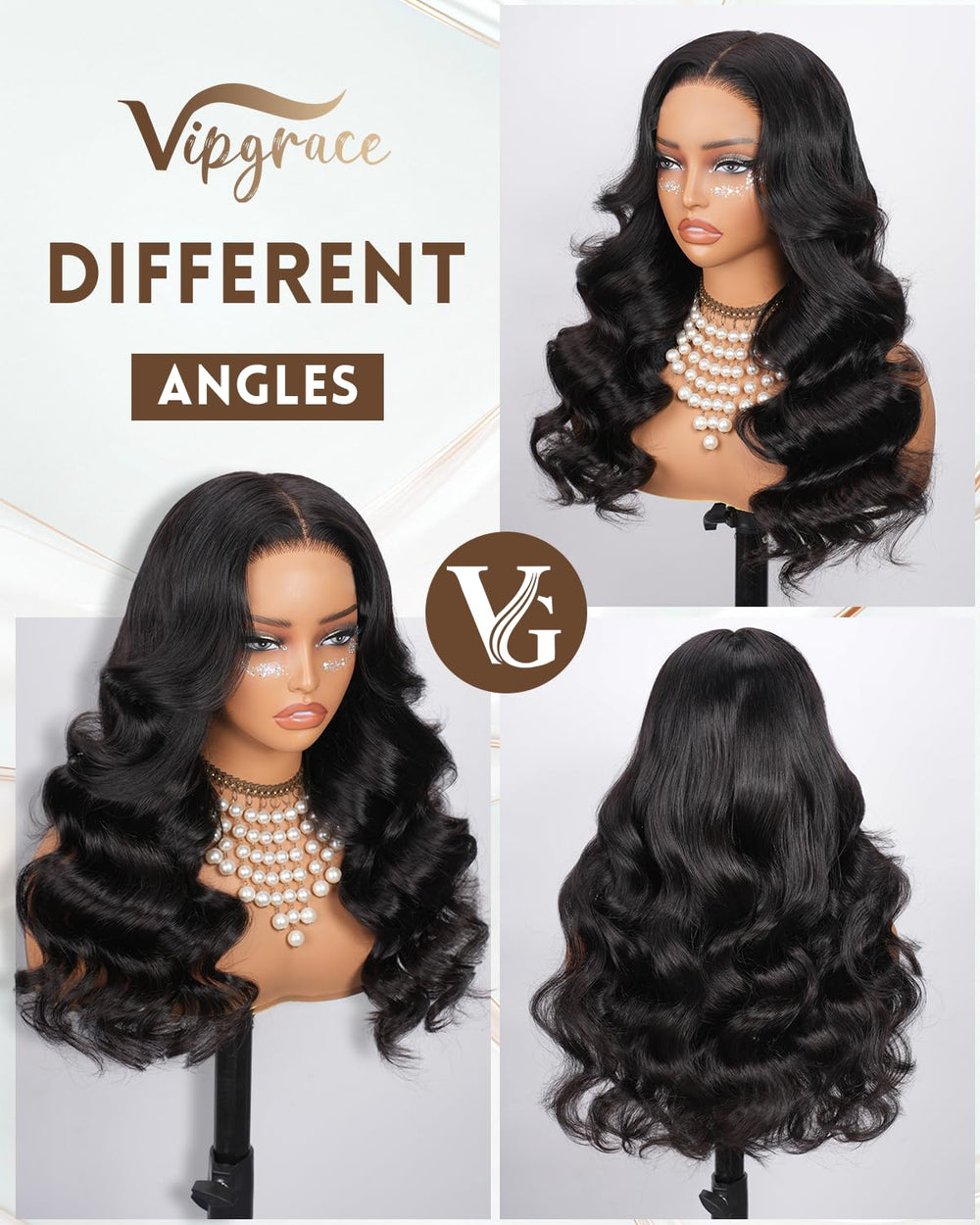 Vipgrace side profile with high ponytail demonstrating versatile styling benefit