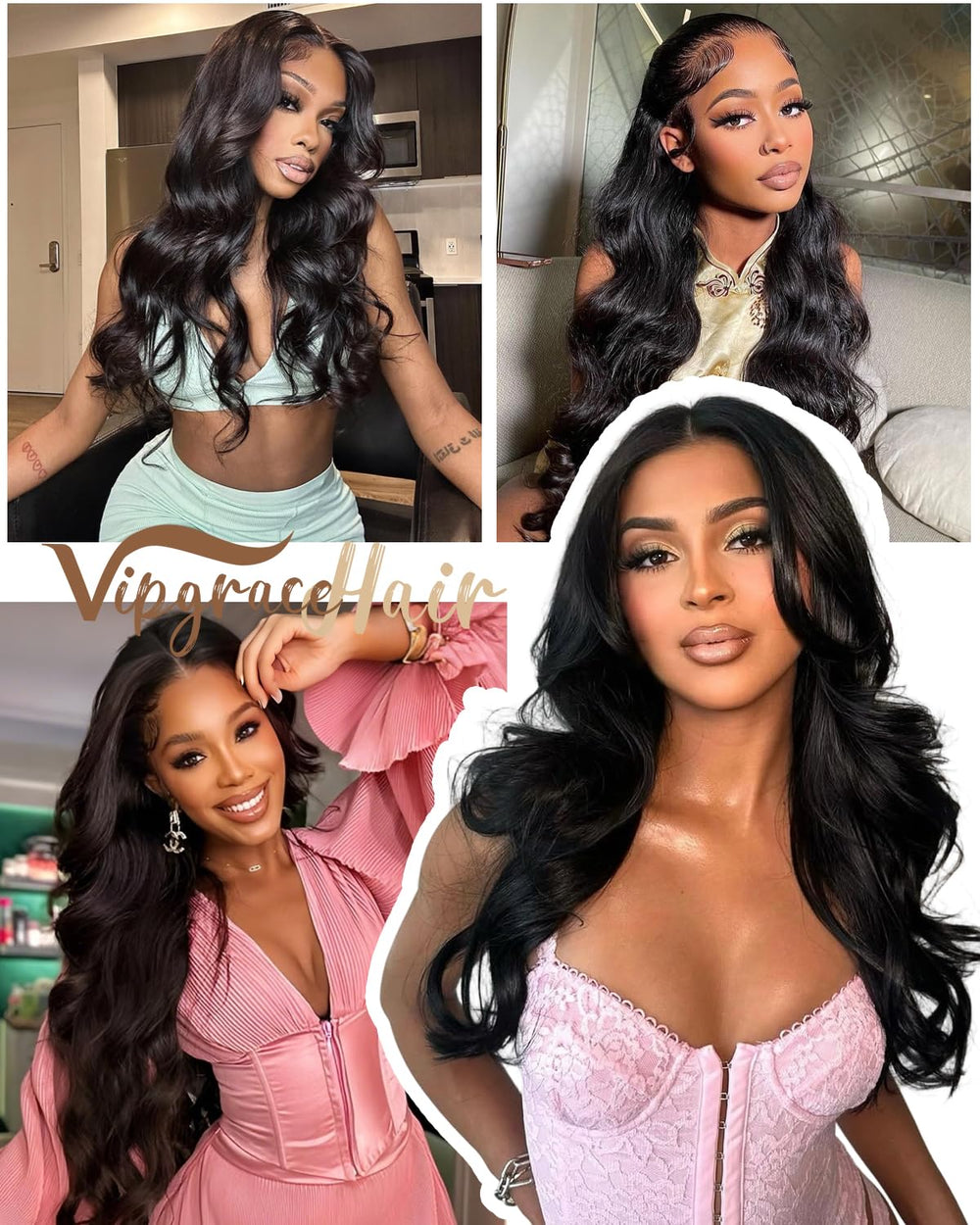 Vipgrace model wearing wig in everyday setting for effortless style benefit