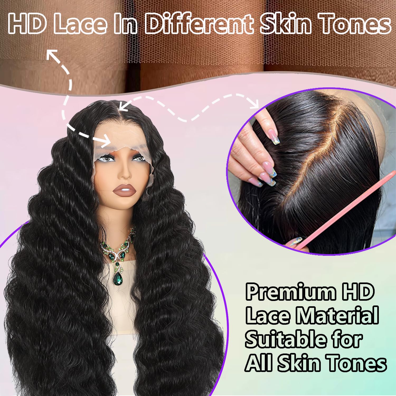 VIPPRETTY loose deep wave texture showcasing soft movement and volume