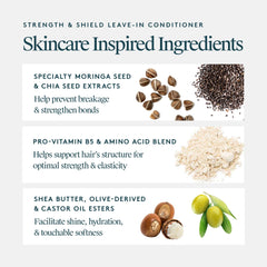 VIRTUE label close-up highlighting Alpha Keratin 60ku and strengthening benefit
