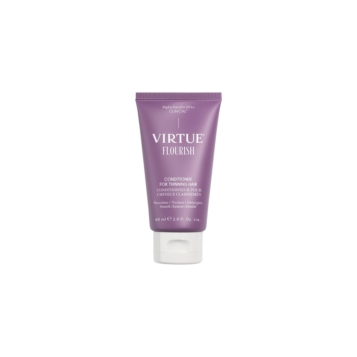 VIRTUE front bottle view showing compact travel-friendly packaging and clear branding