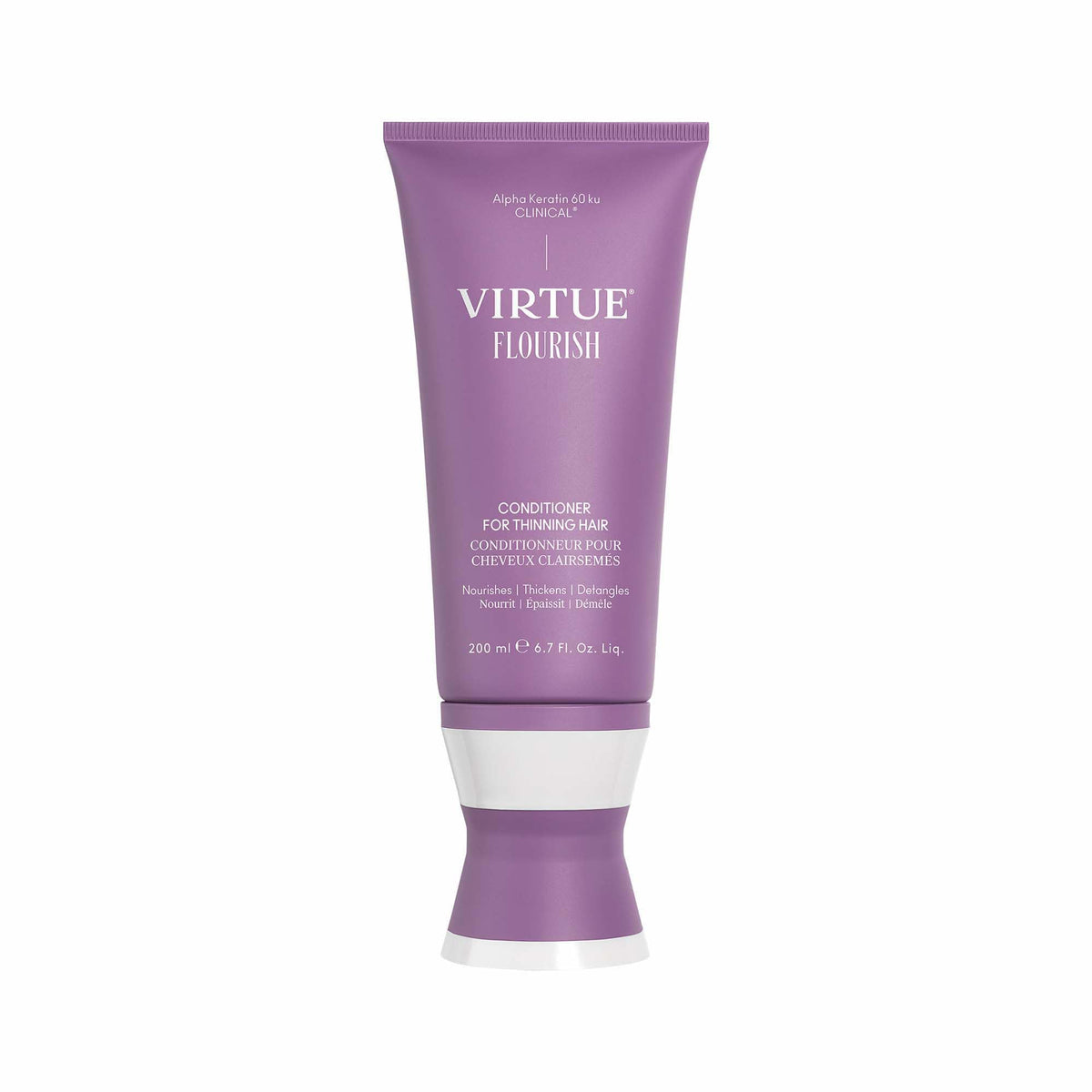 VIRTUE front bottle showing clean packaging benefit lightweight formula