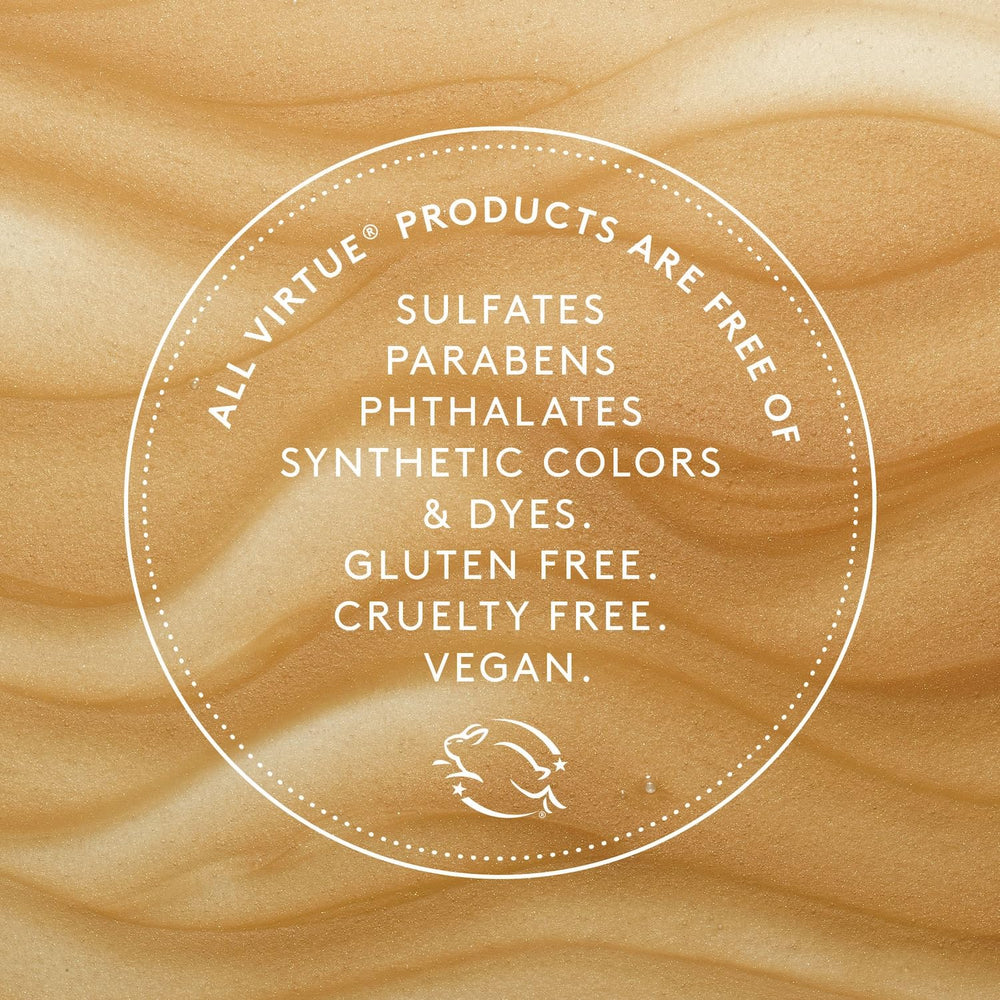 VIRTUE label close-up highlighting key claims and ingredient clarity
