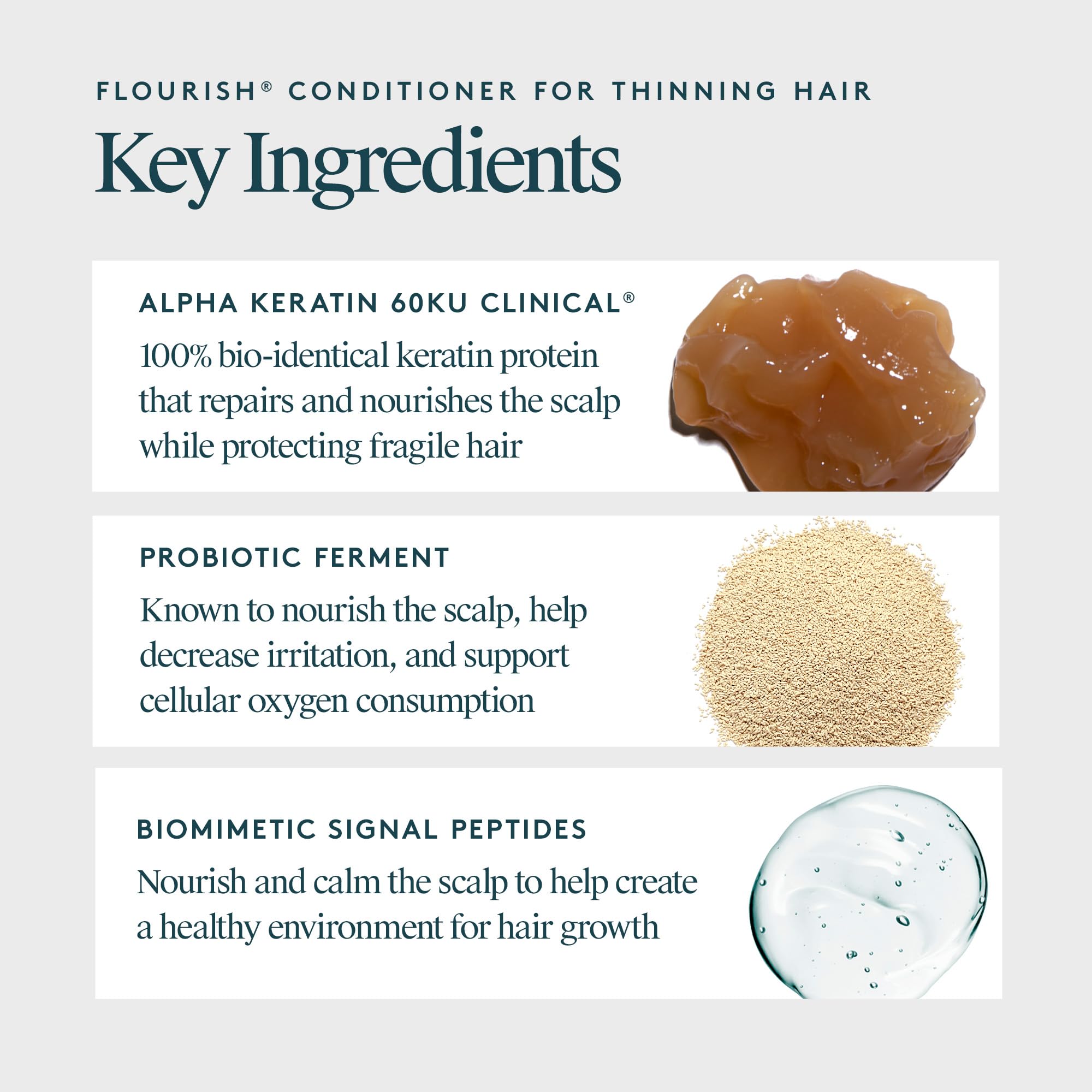 VIRTUE texture close-up showing silky conditioner consistency for easy detangling