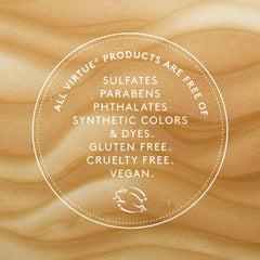 VIRTUE spray texture droplet highlighting lightweight absorption