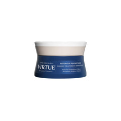 VIRTUE front jar view showing sleek packaging and restorative mask benefits