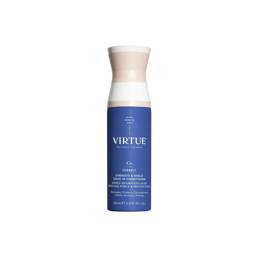 VIRTUE front packaging showing bottle and benefit of lightweight protection