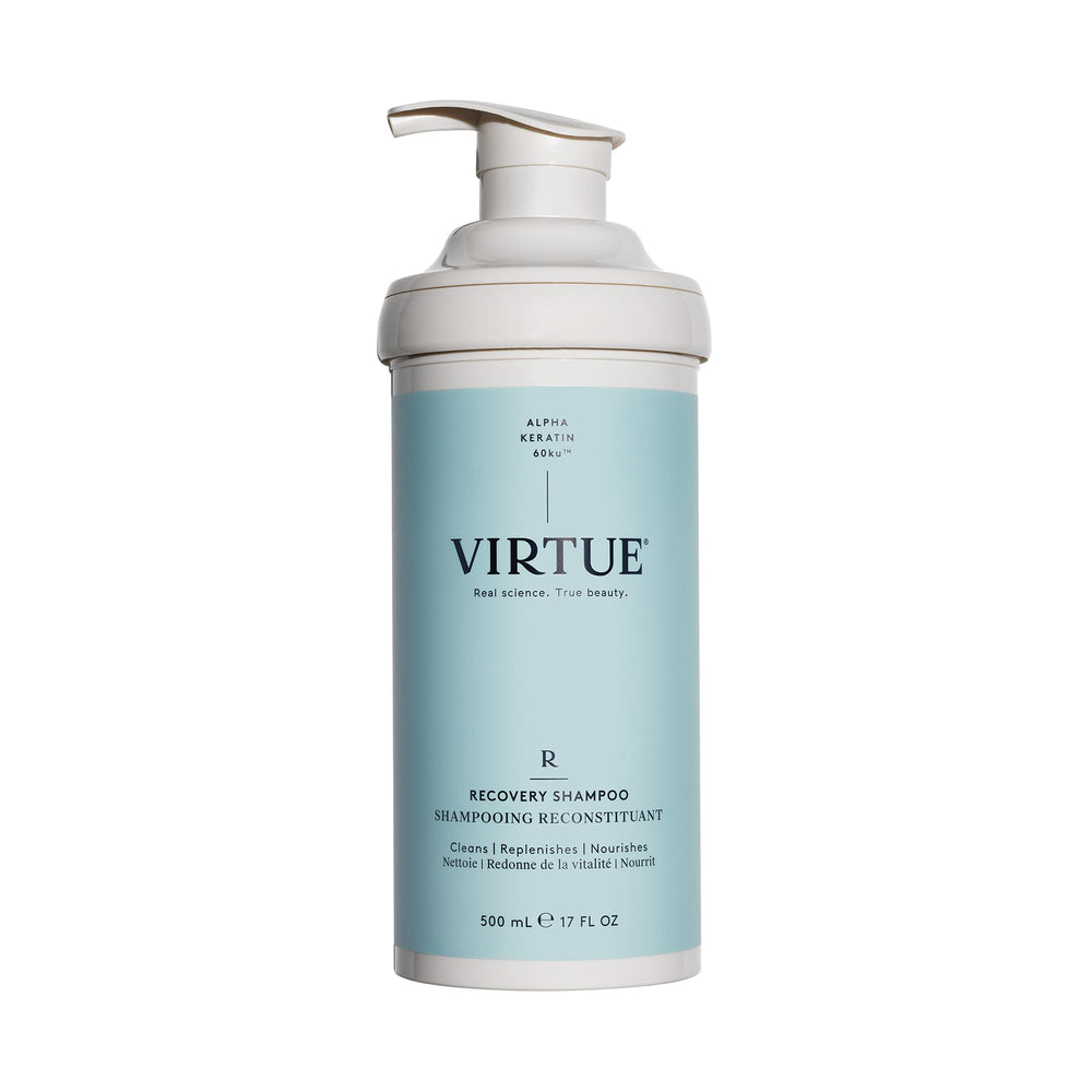 VIRTUE front bottle showing label and benefit of repair