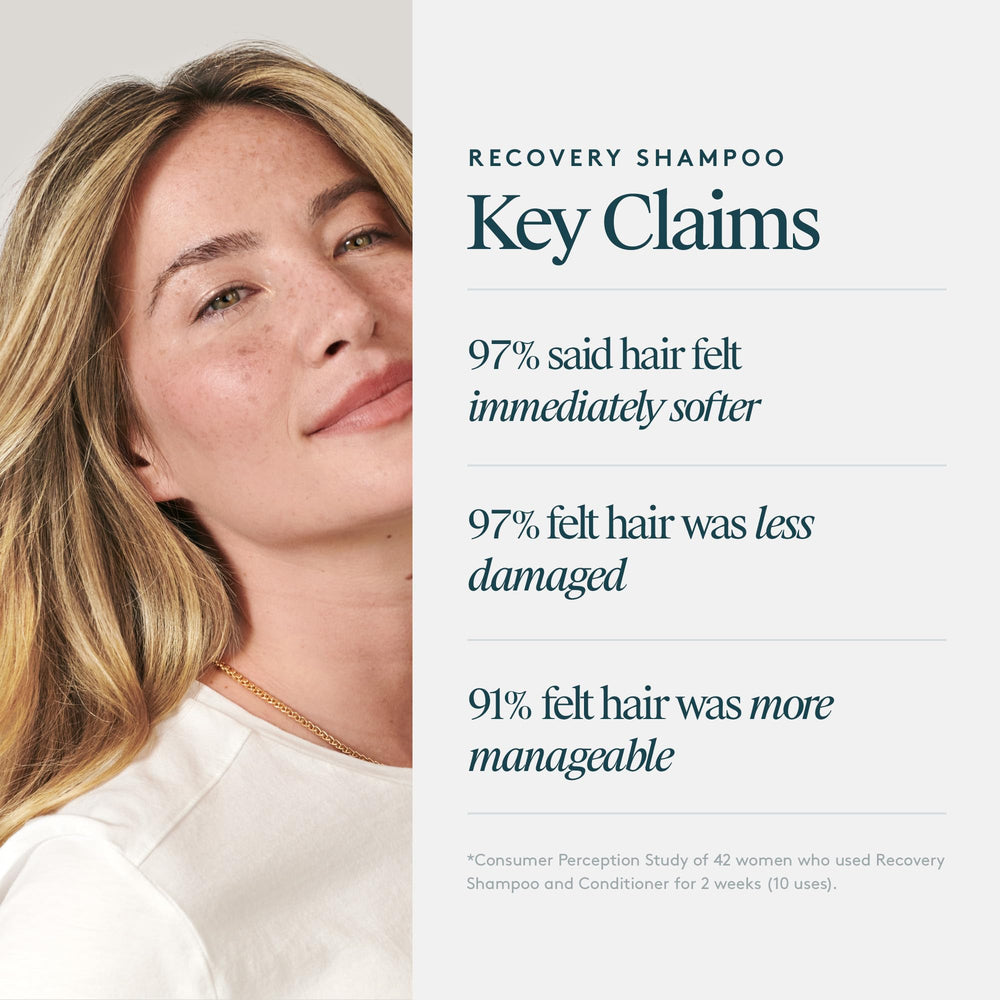 VIRTUE shampoo in hand application for smooth, manageable hair