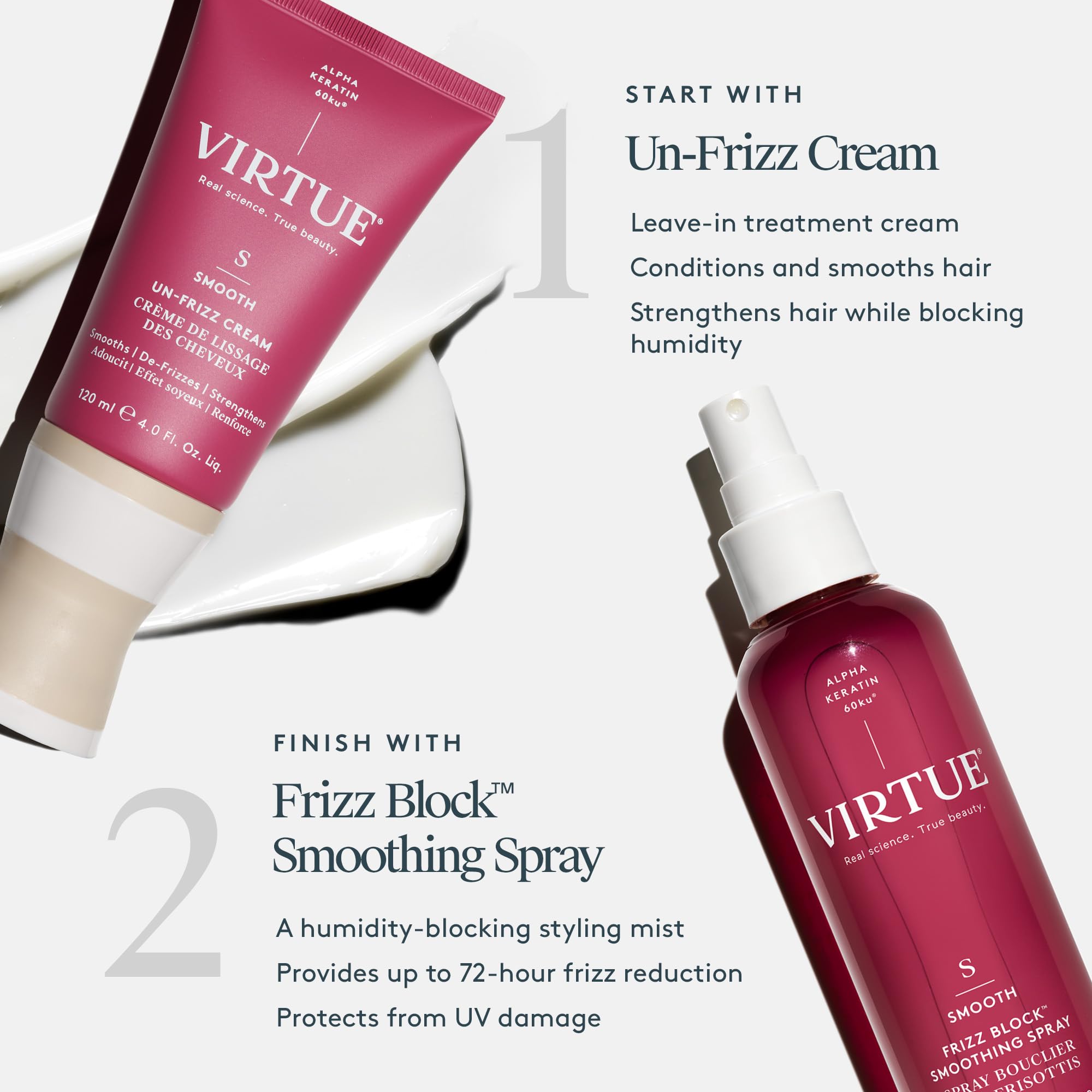 VIRTUE 4 fl oz bottle next to common objects showing compact travel-friendly size