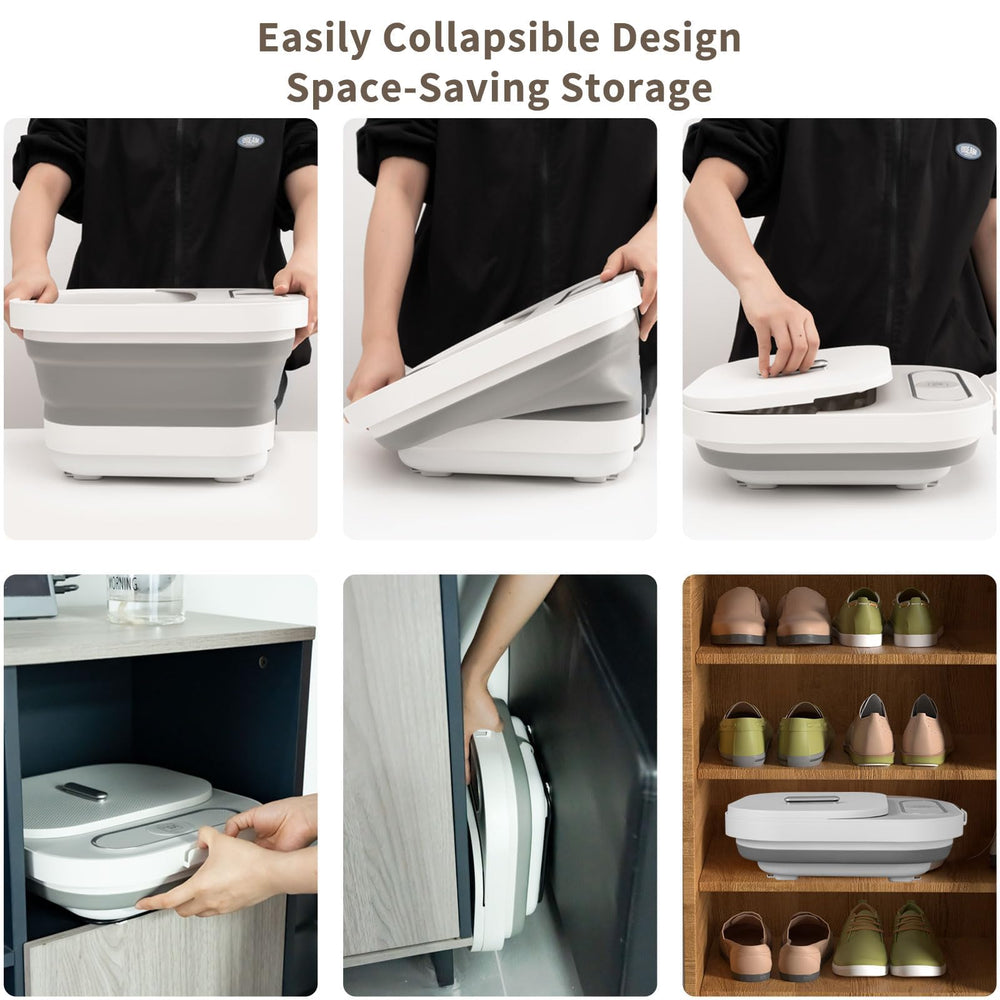 VirtuSync in-use lifestyle scene demonstrating comfortable home foot soak
