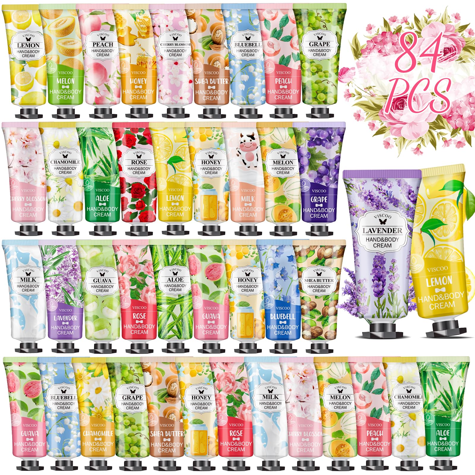 VISCOO front view of 84-pack showing variety and gifting convenience