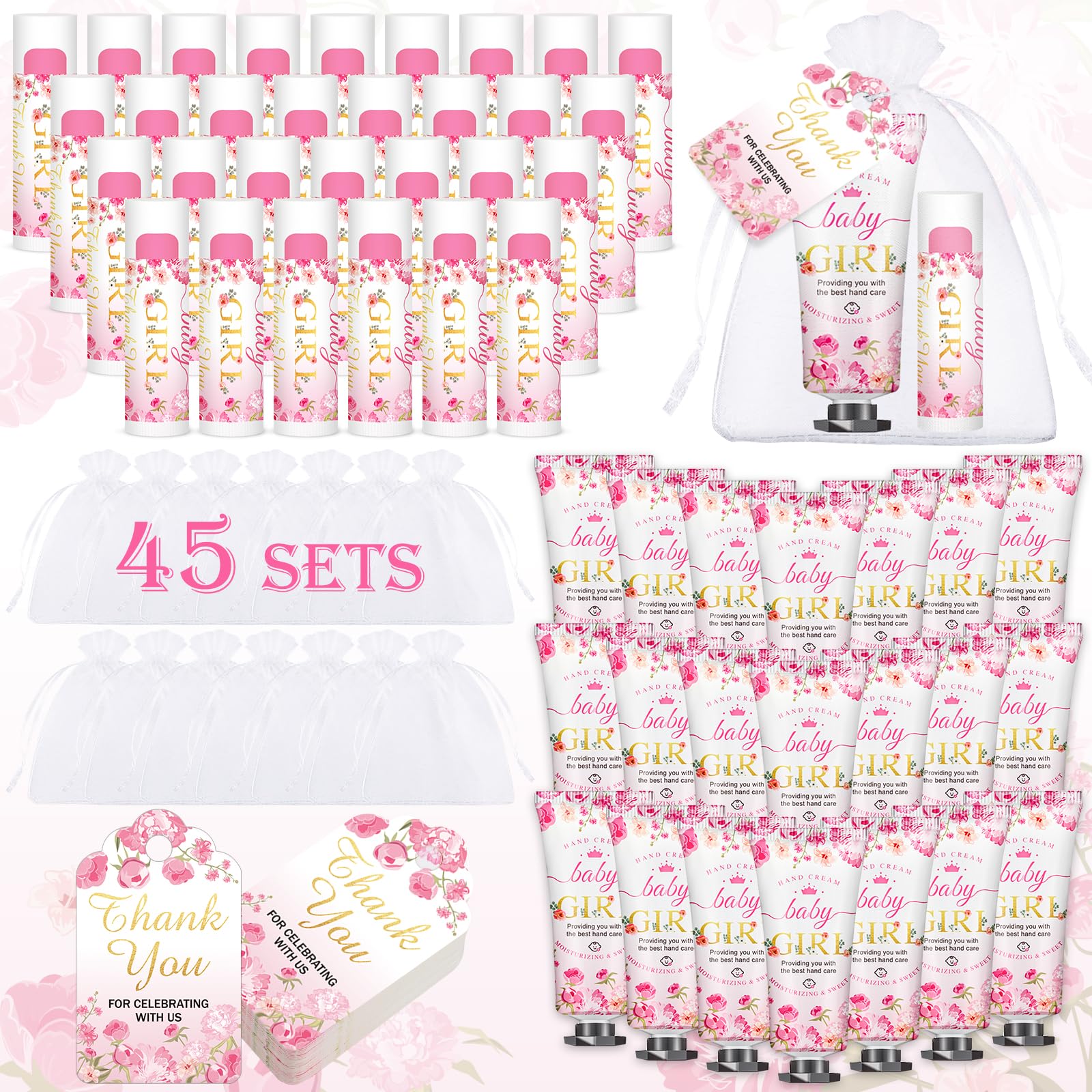 VISCOO front packaging showing pink floral design and baby girl theme, attractive presentation benefit