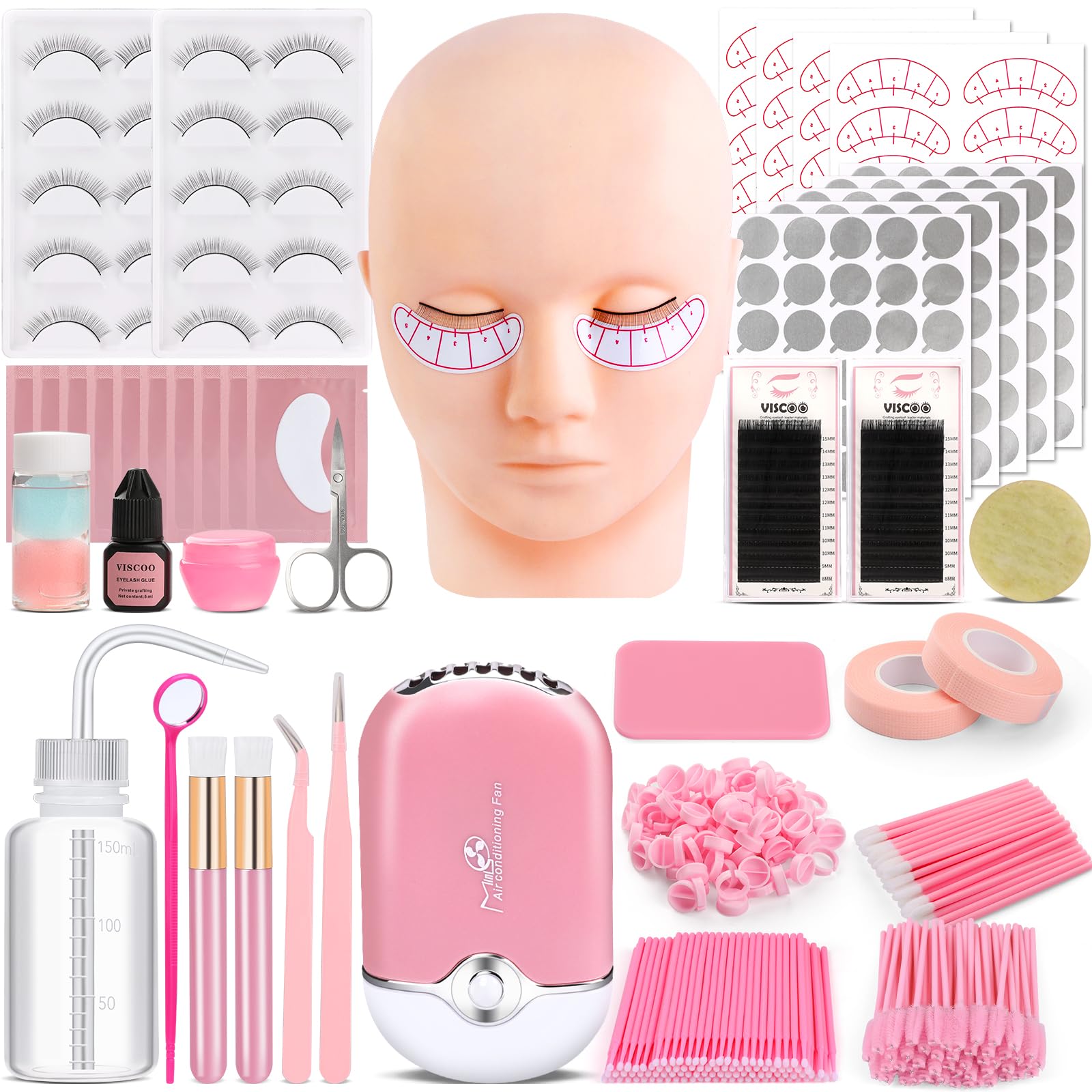 VISCOO kit front packaging showing complete starter lash set for beginners and quick setup