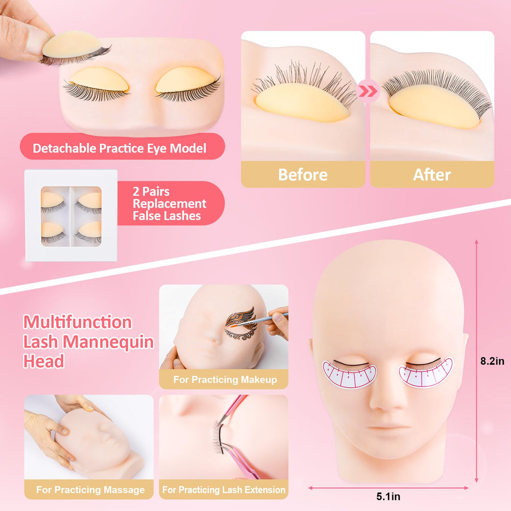 VISCOO practice eye with removable eyelid demonstrating repeated realistic exercises