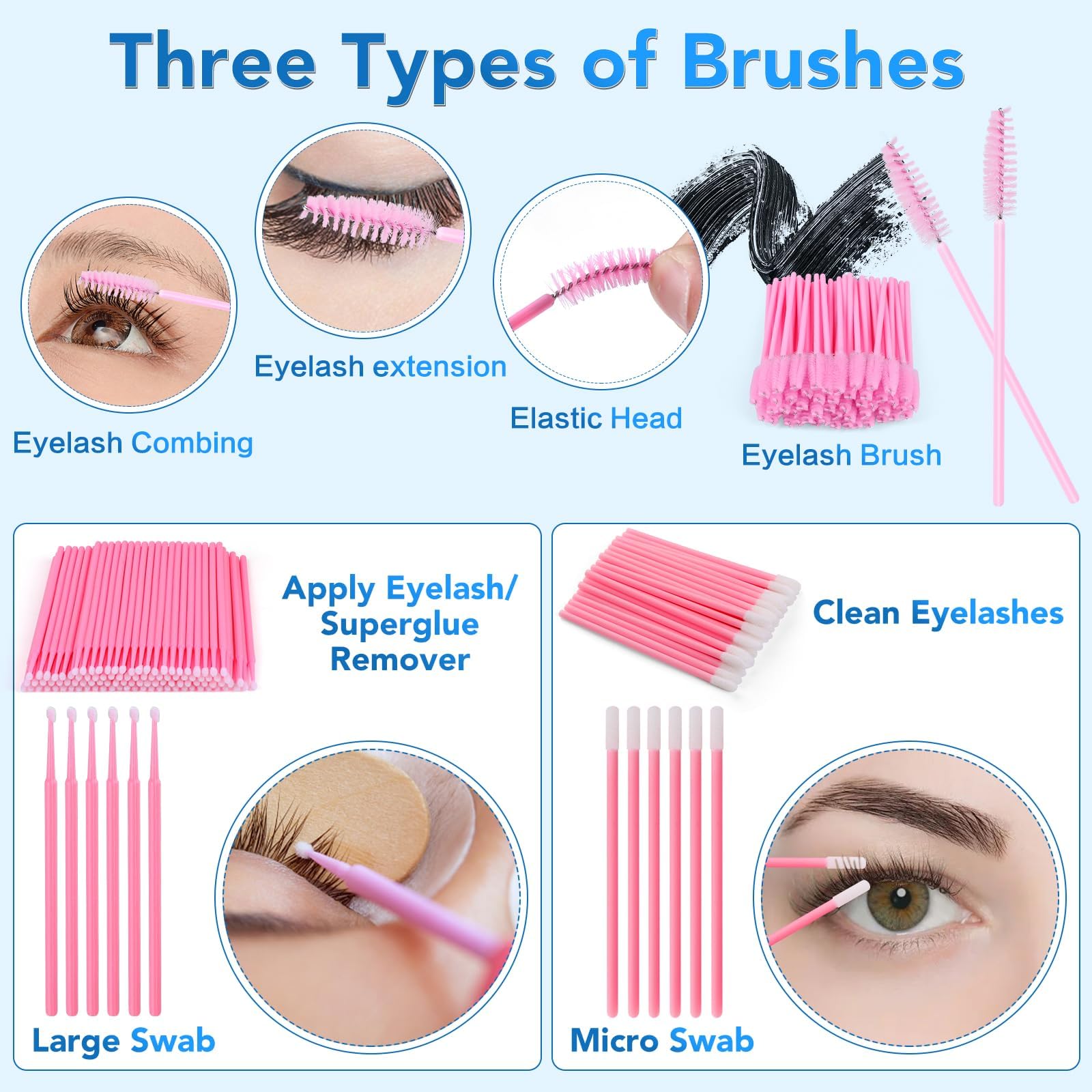 VISCOO practice eyelashes closeup highlighting natural curl and variety for skill-building applications