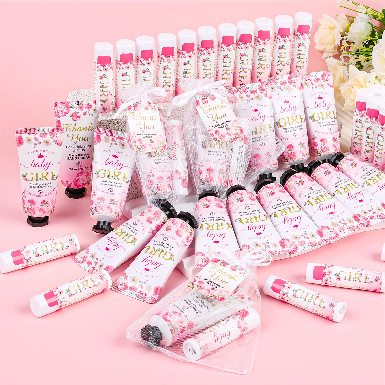 VISCOO thank-you card next to products illustrating ready-made labeling for easy personalization benefit