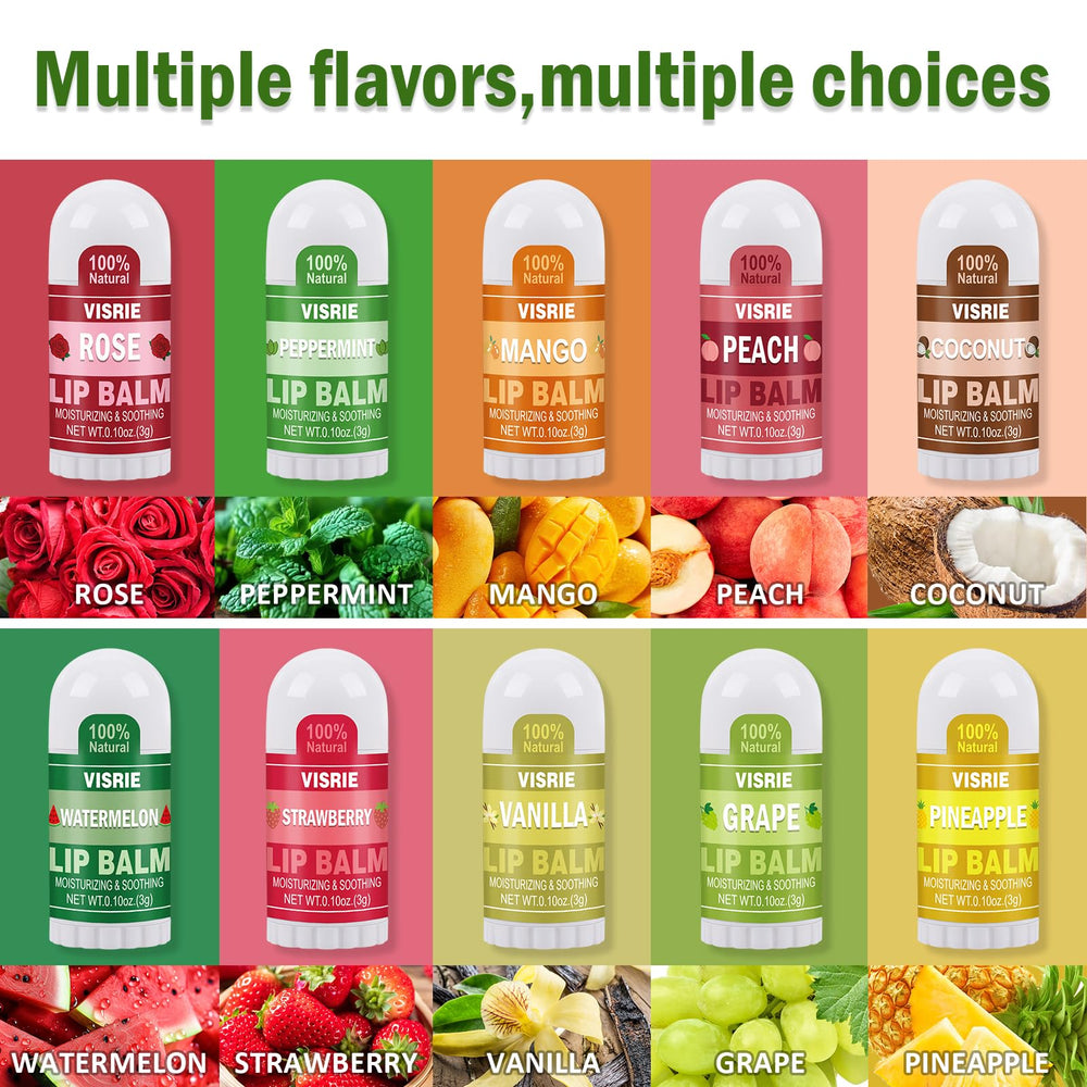 VISRIE close-up of ten assorted flavor caps for quick selection