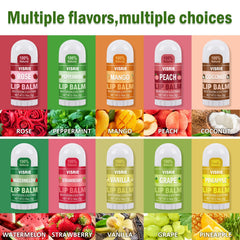 VISRIE close-up of ten assorted flavor caps for quick selection