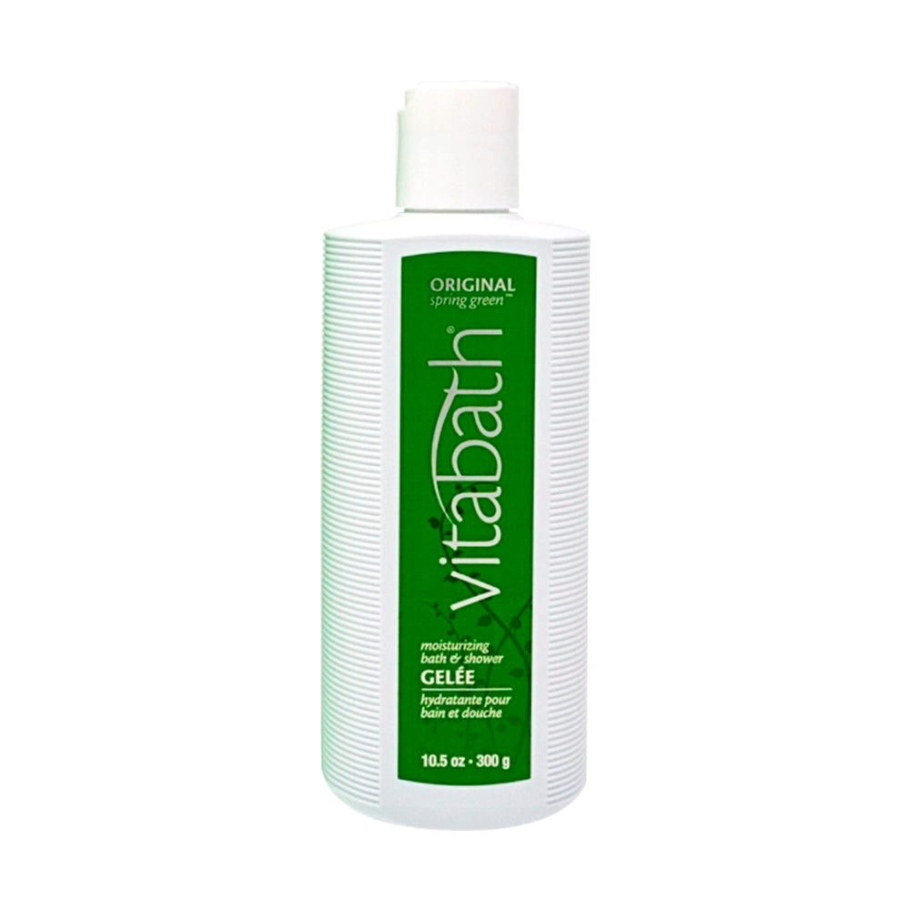 Vitabath bottle staged in spa setting offering calming ritual benefit