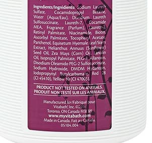Vitabath close pump dispensing gel for easy controlled use benefit
