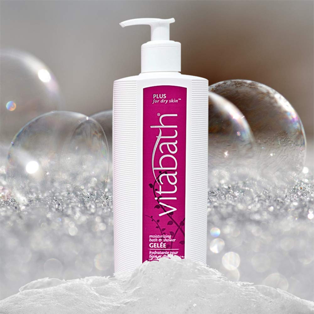 Vitabath creamy foam texture demonstrating rich lather and hydration benefit