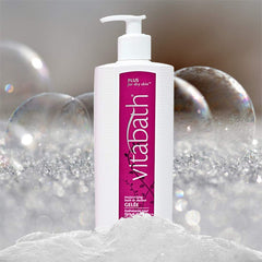 Vitabath creamy foam texture demonstrating rich lather and hydration benefit