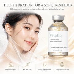 Vitailq Beauty bottle label close-up highlighting product details
