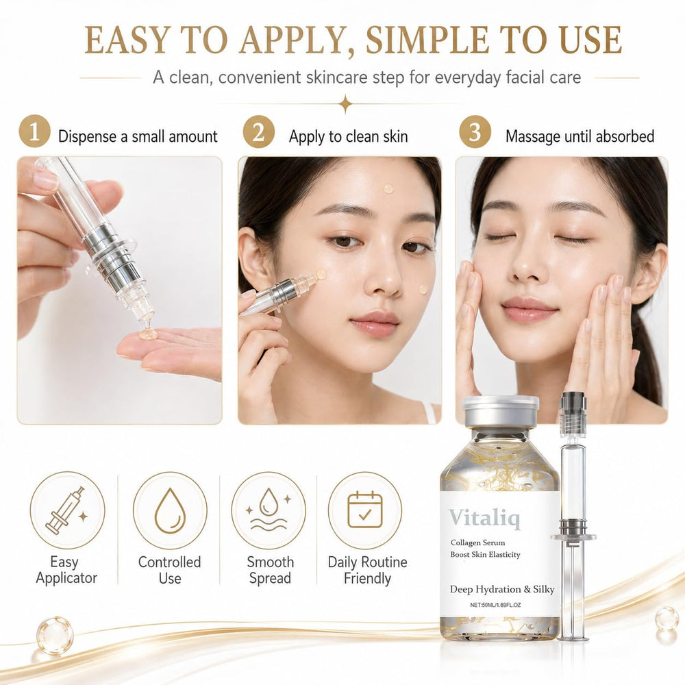 Vitailq Beauty 50ml size beside everyday items for scale