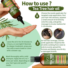 VITAL AFFAIR applying oil to scalp to soothe itchiness and reduce flaking