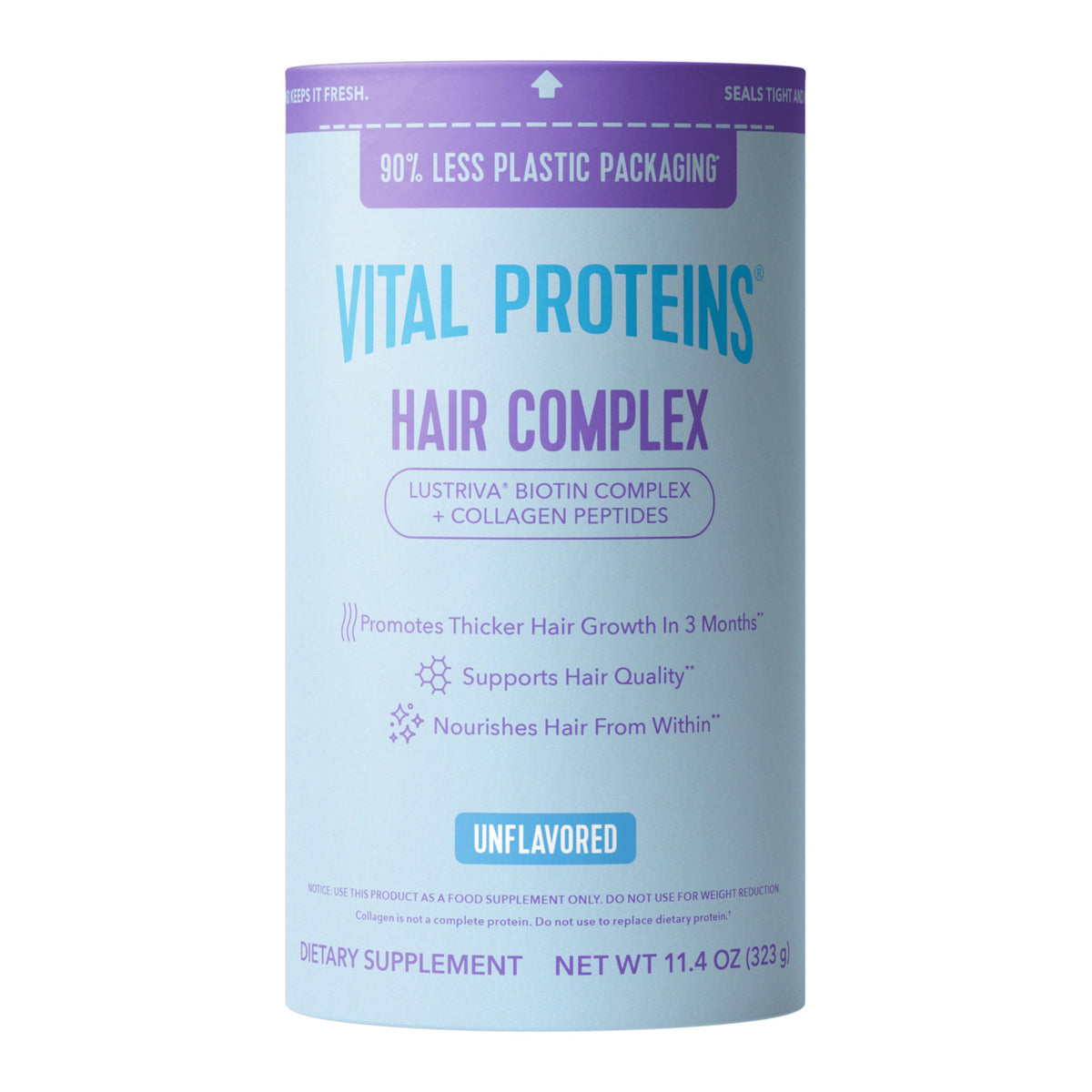 vital proteins front packaging showing product and clear use benefits
