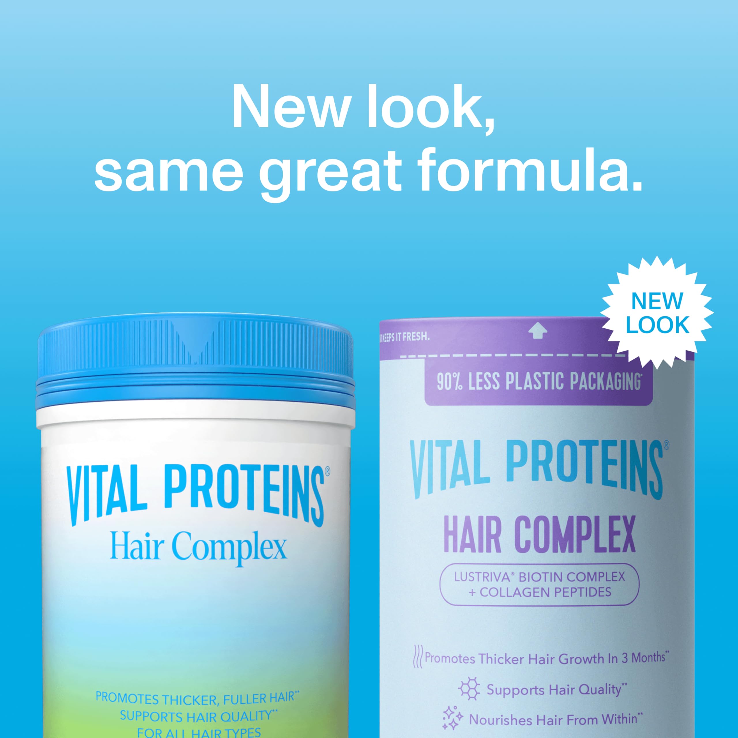 vital proteins nutrition label close-up listing collagen and biotin contents