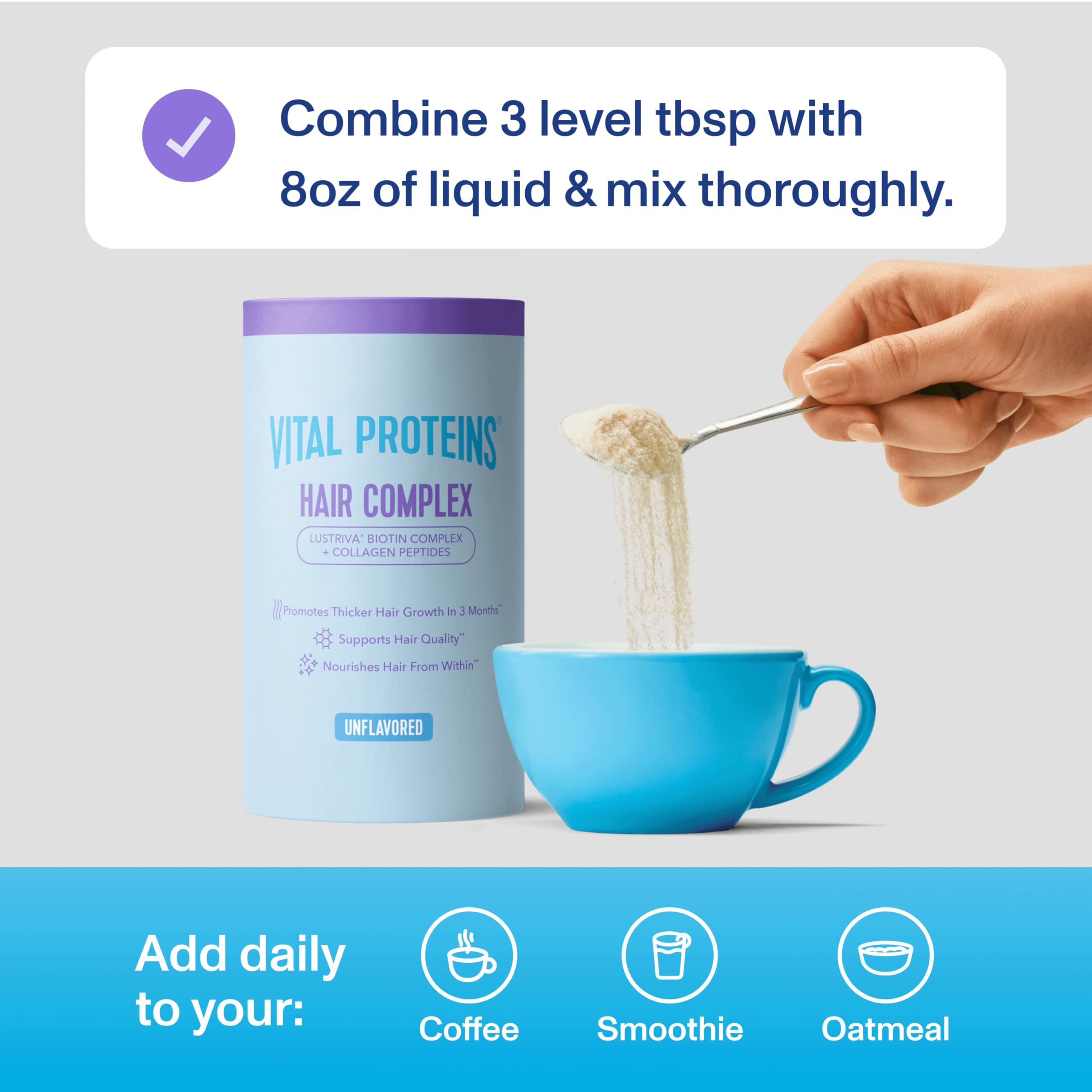 vital proteins mixed powder in glass showing smooth dissolve and neutral taste