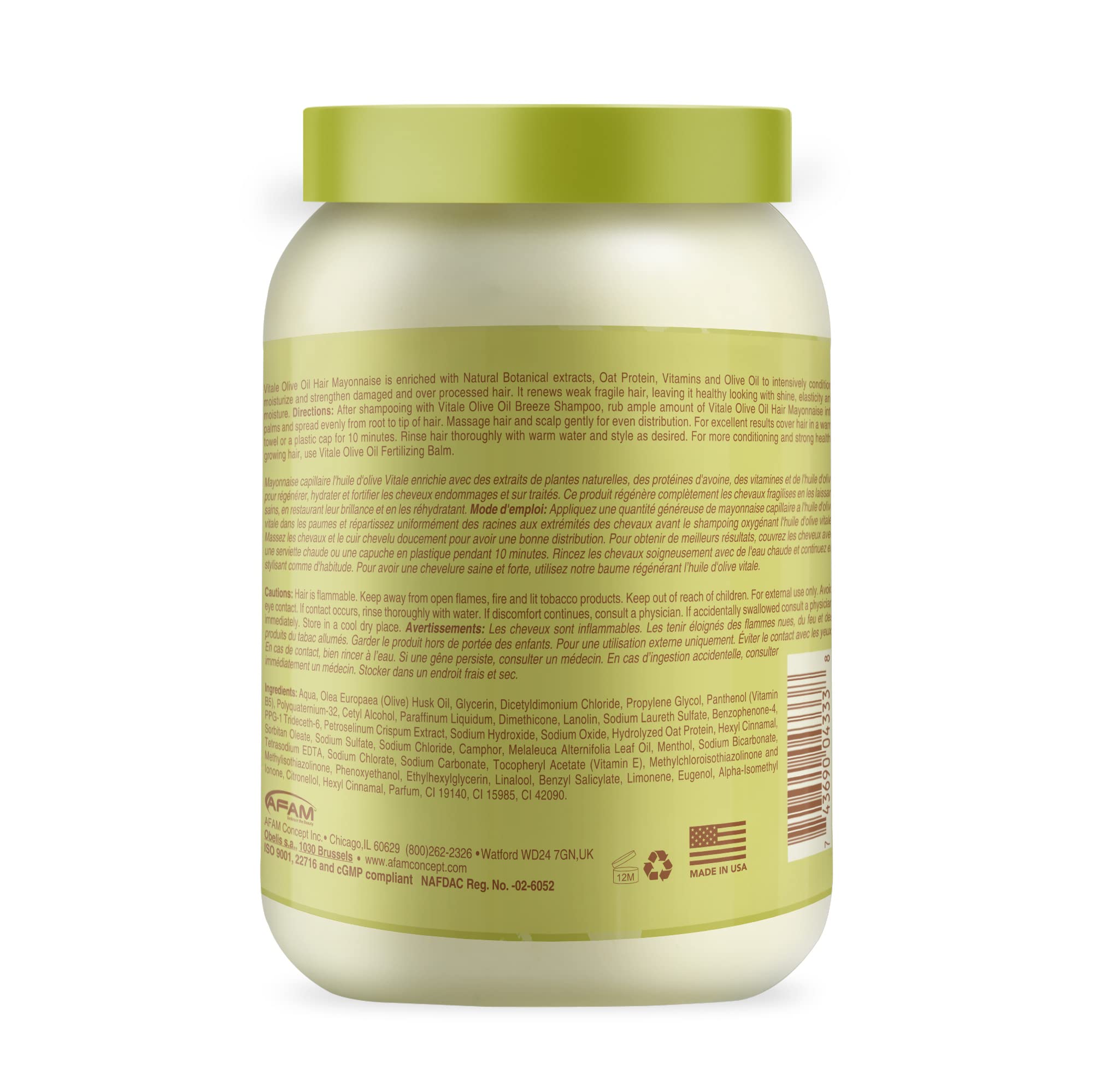 Vitale open jar texture close‑up showing creamy consistency and moisturizing effect