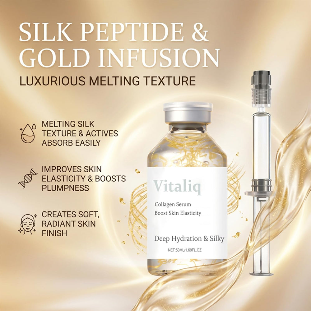 Vitaliq silk peptide texture close-up for quick absorption benefit