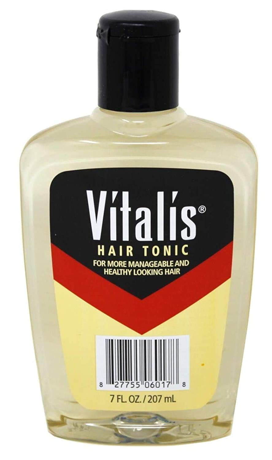Vitalis front bottle view showing label and easy-pour cap for convenient use
