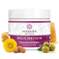 Vitality jar front view showing balm packaging and natural branding benefit travel-friendly