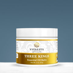 Vitality Three Kings balm texture close-up showing smooth emollient finish