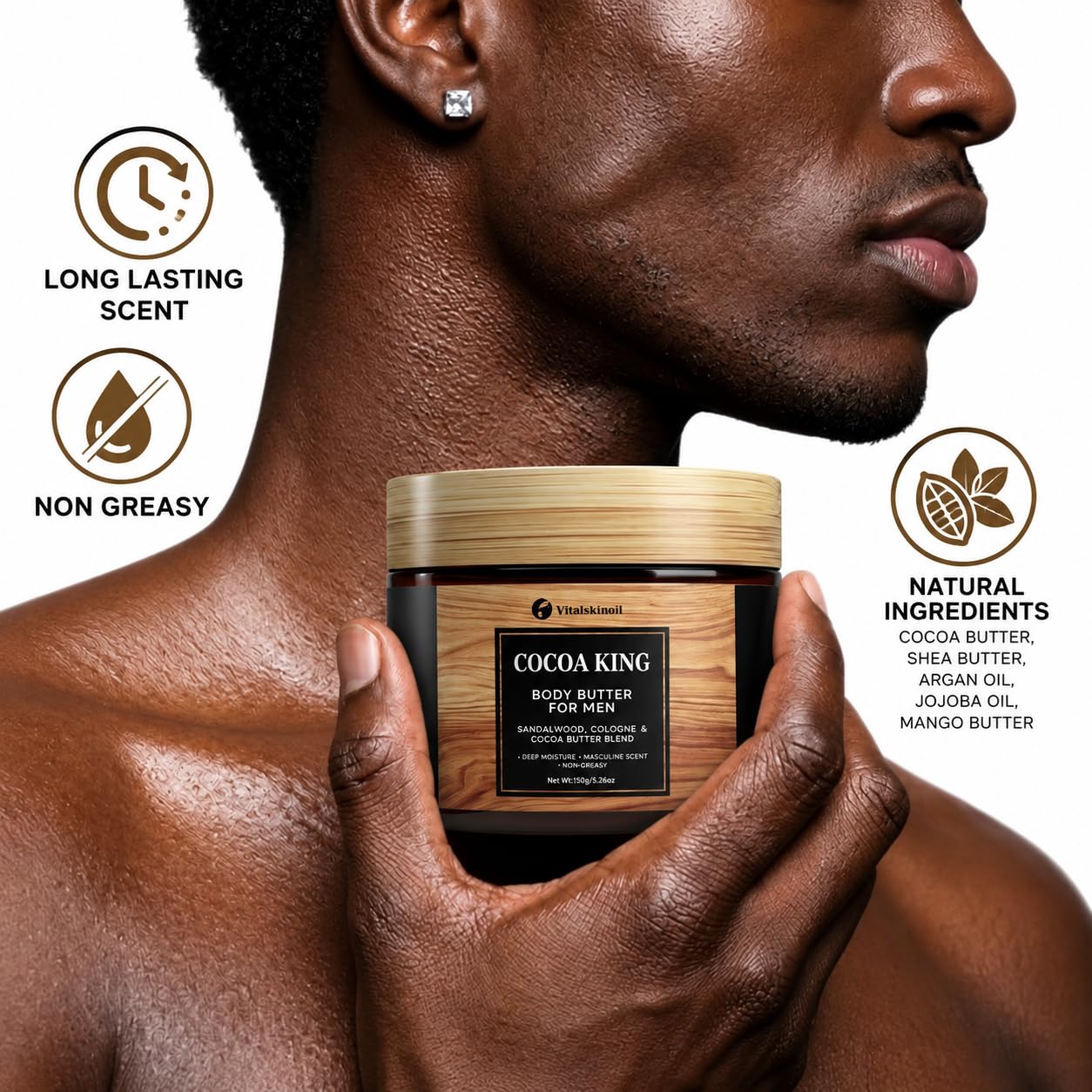 VITALSKINOIL product used on elbow and knee reducing rough and dry skin
