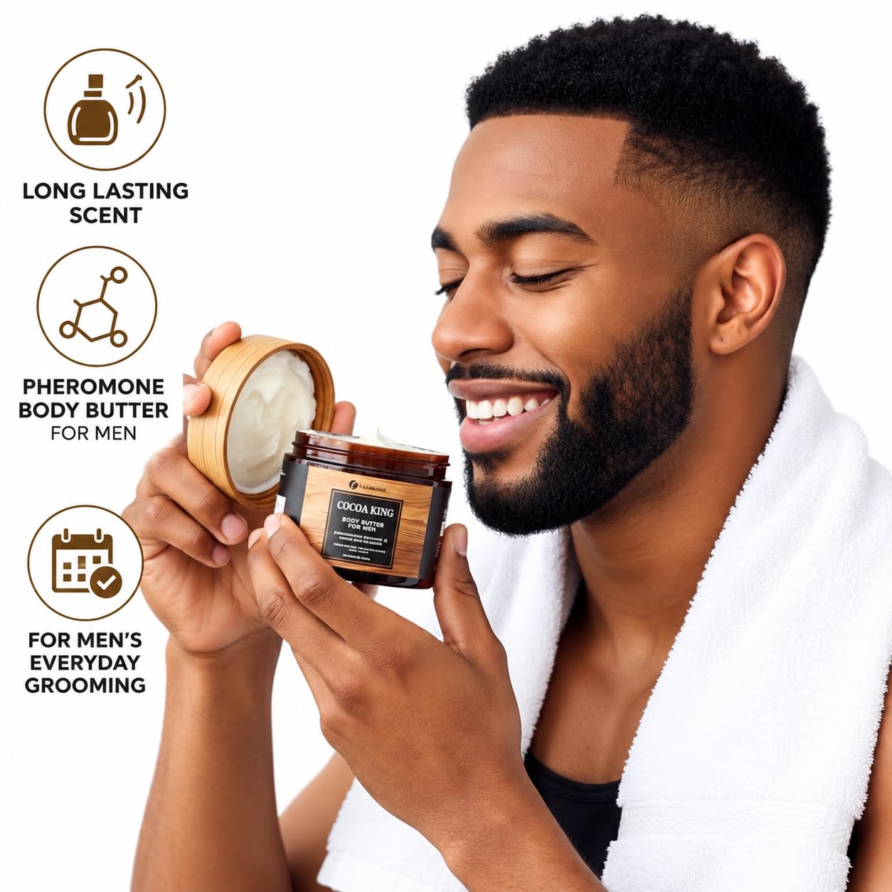 VITALSKINOIL close-up texture of cocoa shea butter showing rich hydration