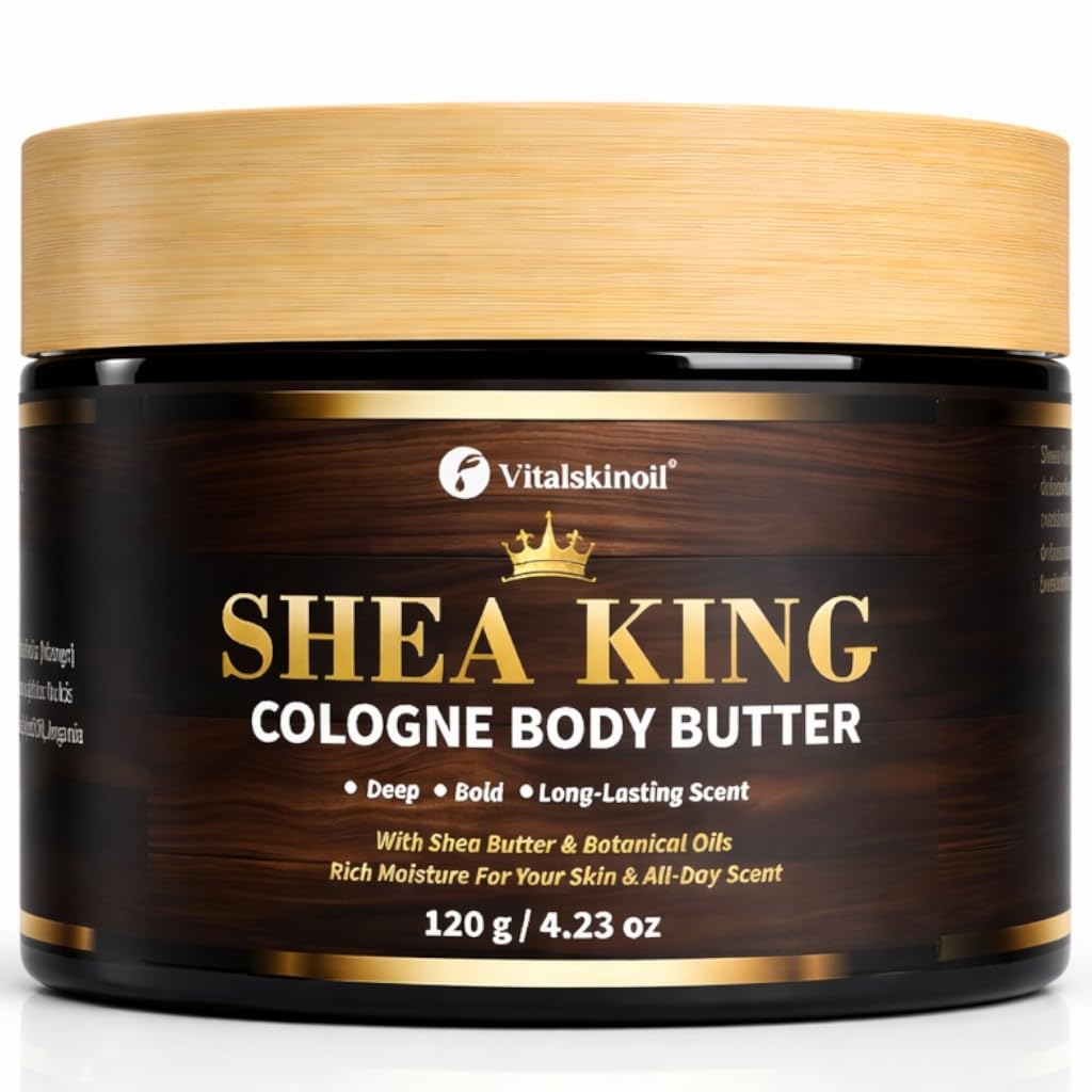 VITALSKINOIL jar front showing label and masculine design for confident hydration