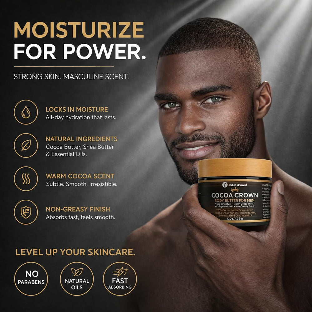 VITALSKINOIL lifestyle bathroom shelf scene showing daily grooming convenience and style