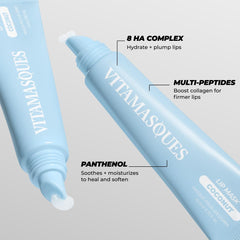 Close-up of Vitamasques tube cap and nozzle highlighting mess-free application benefit