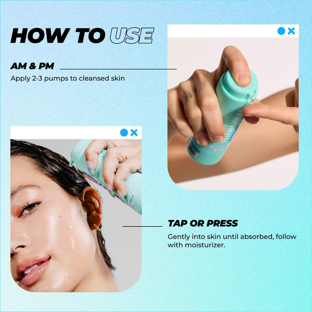 Vitamasques bottle in hand to show compact size and travel-friendly benefit