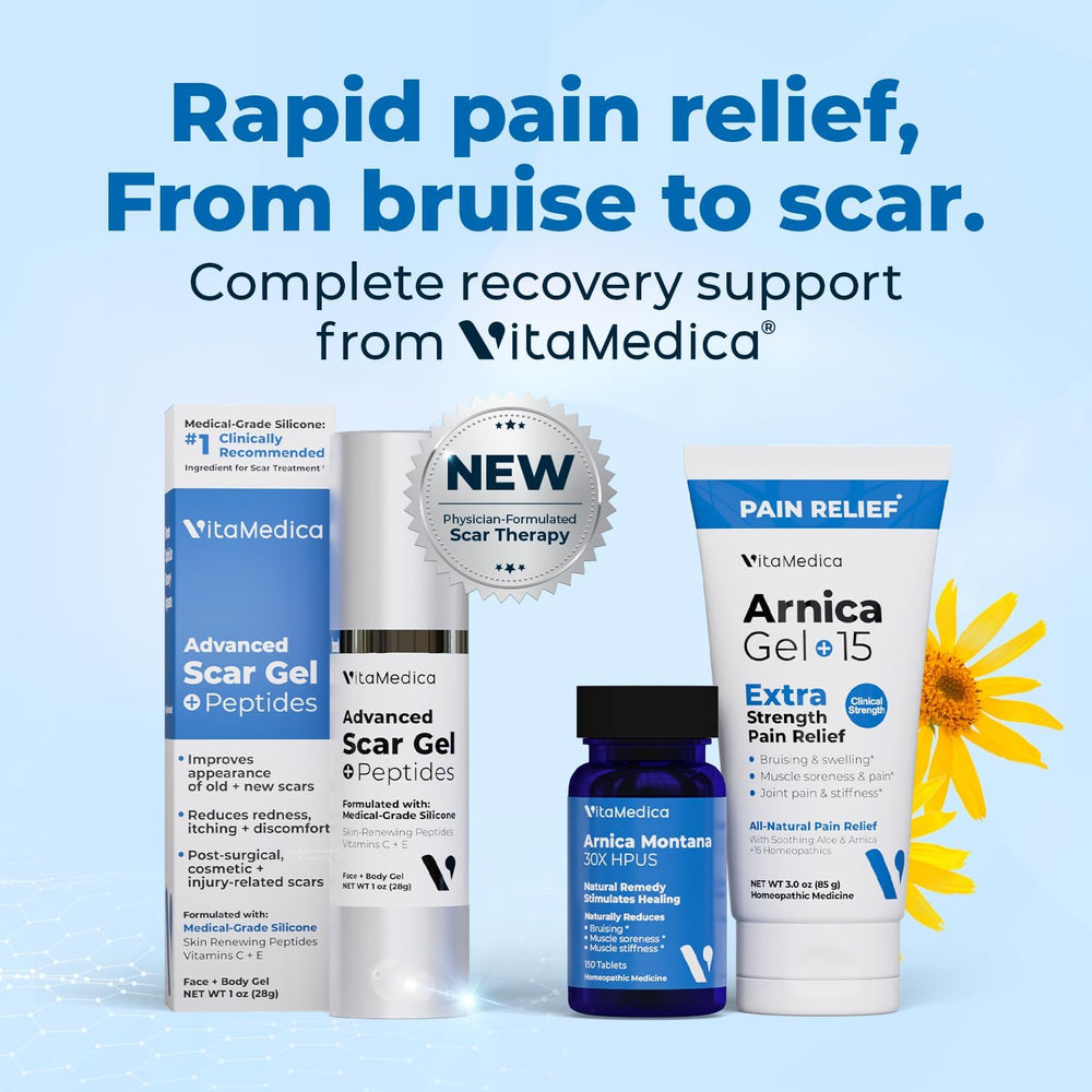 VitaMedica ingredient layout with Arnica and Vitamin K Oxide for balanced skin