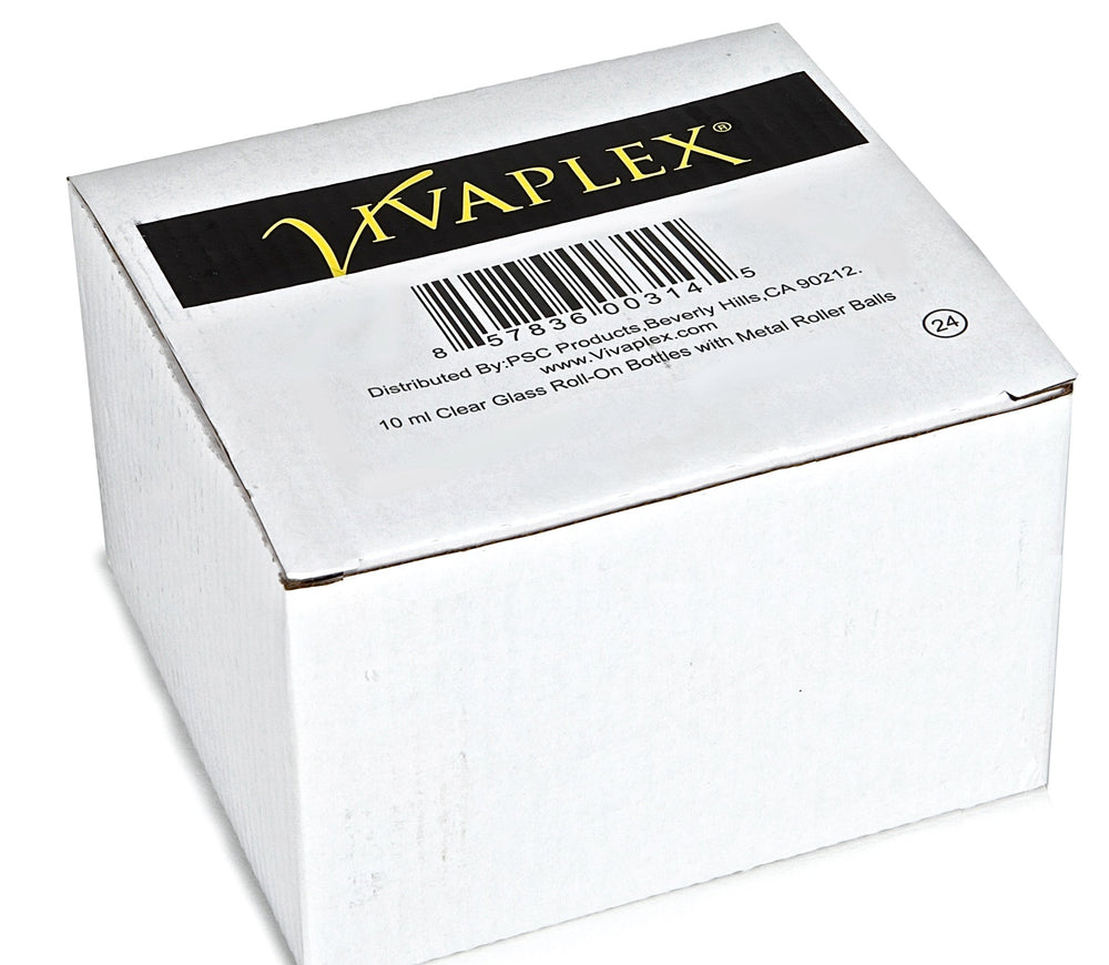 Vivaplex stainless steel roller ball close-up showing smooth application