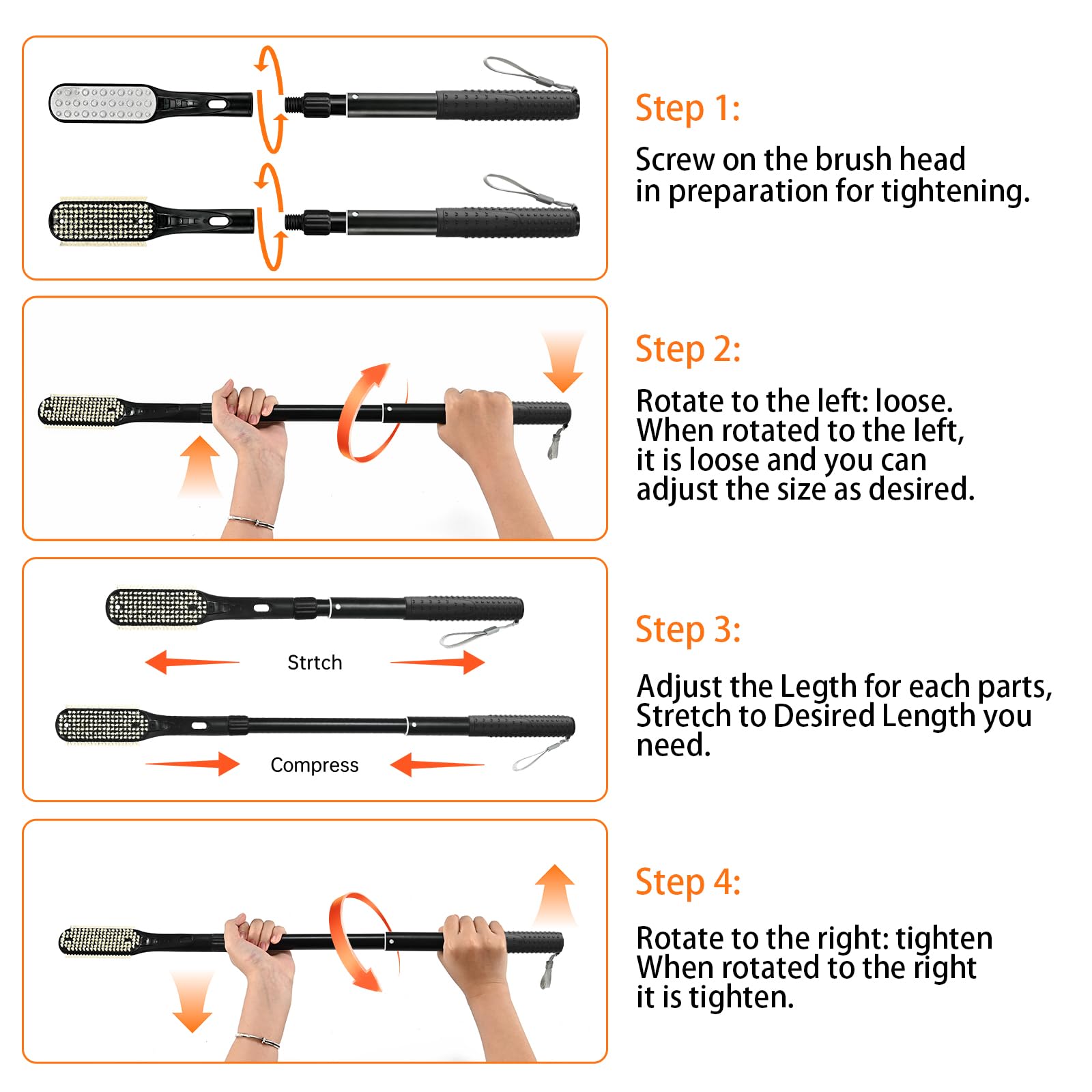 VIVEBEI non-slip handle and hanging loop detail ensuring secure grip and storage